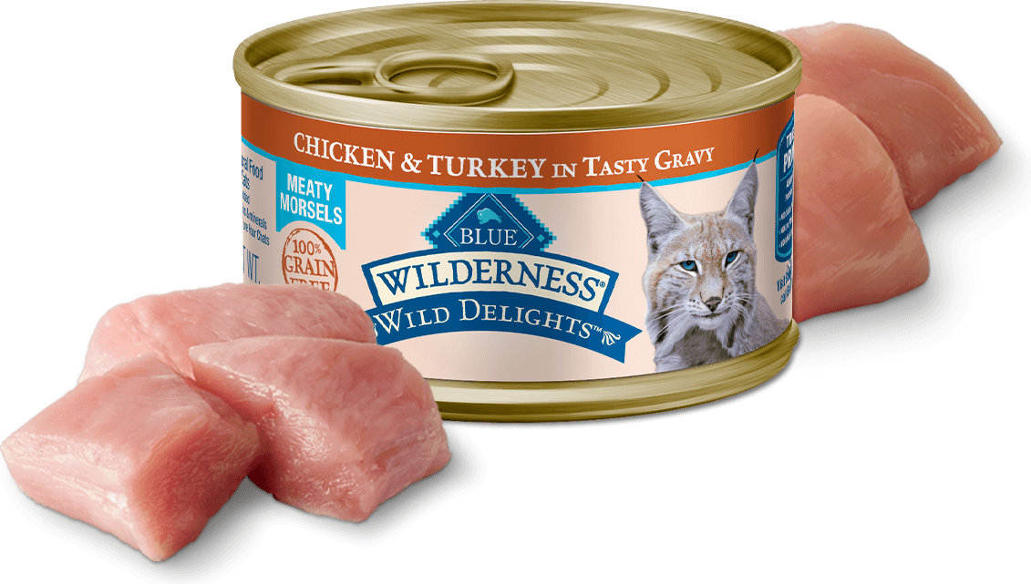 BLUE Buffalo Wilderness Wild Delights Meaty Morsels Chicken And Turkey Recipe - Adult Cat
